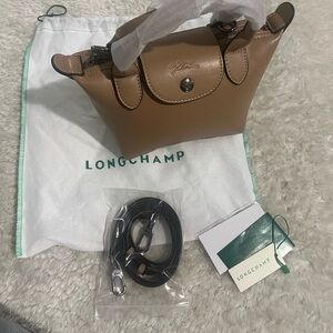 Longchamp Beige Leather Mini Bag